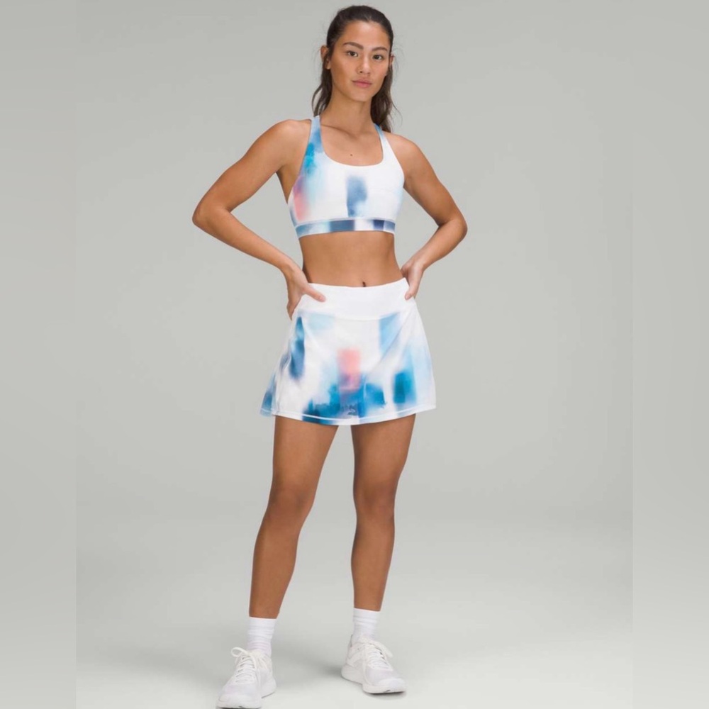 Lululemon Pace Rival Mid-Rise Mini Skirt *Long in Baseline Wash Print Multi